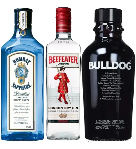COMBO X3 GIN BOMBAY SAPPHIRE + BEEFEATER 700ML + GIN BULLDOG