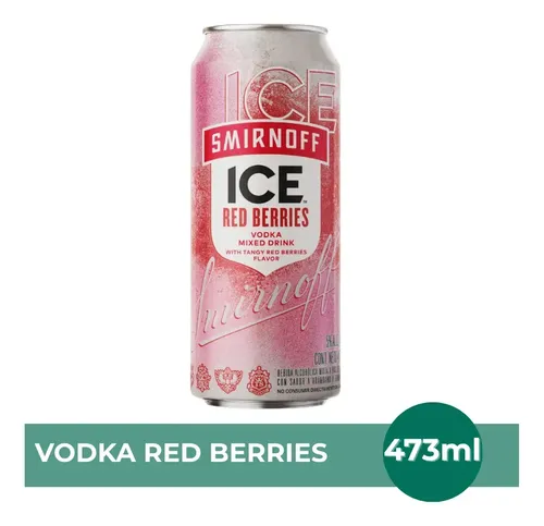 PACK X24 VODKA SMIRNOFF RED BERRIES LATA 473ML
