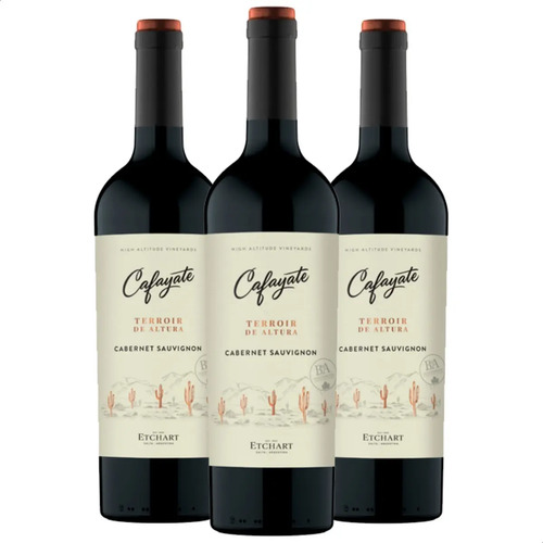 PACK X3 VINO CAFAYATE TERROIR DE ALTURA MALBEC 750ML - PERNOD
