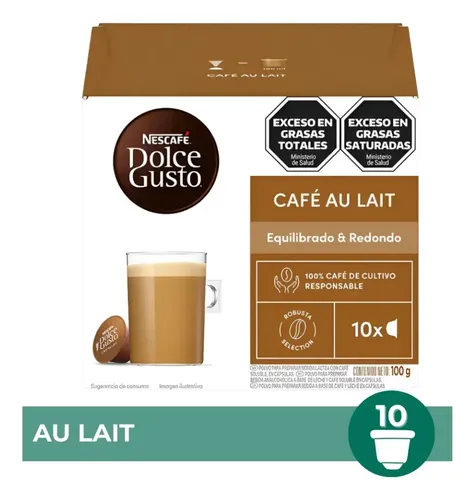CAPSULAS CAFE NESCAFE DOLCE GUSTO AU LAIT 10CAP BOX X3