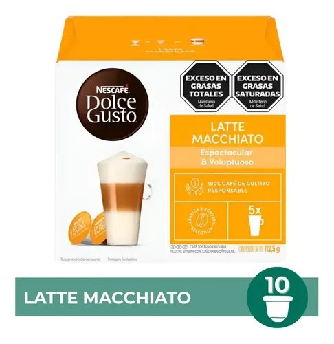 PACK X6 CAPSULAS NESCAFE DOLCE GUSTO LATTE MACCHIATO 180G