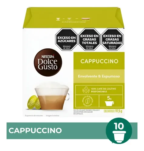 PACK X6 CAPSULAS DOLCE GUSTO NESCAFE CAPPUCCINO 188G