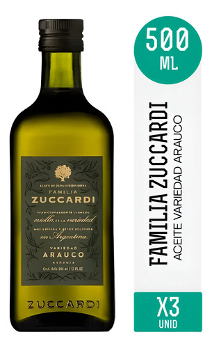 PACK X3 ACEITE DE OLIVA ARAUCO 500ML FAMILIA ZUCCARDI