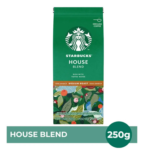 CAFE STARBUCKS MEDIUM HOUSE BLEND 250G BOX X6