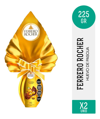 PACK X2 HUEVO FERRERO ROCHER PASCUAS 225G
