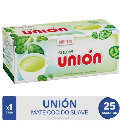 MATE COCIDO UNION SUAVE SAQUITOS 25 UNID