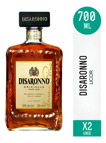 PACK X2 LICOR AMARETTO DISARONNO 700ML