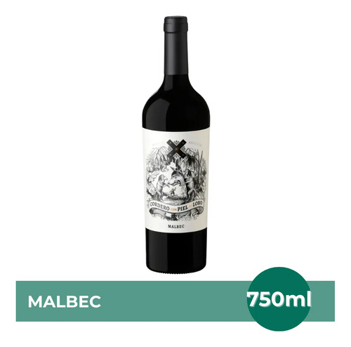 VINO CORDERO CON PIEL DE LOBO MALBEC 750ML