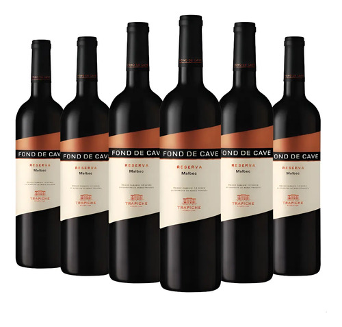 PACK X6 VINO FOND CAVE RESERVA MALBEC 750ML