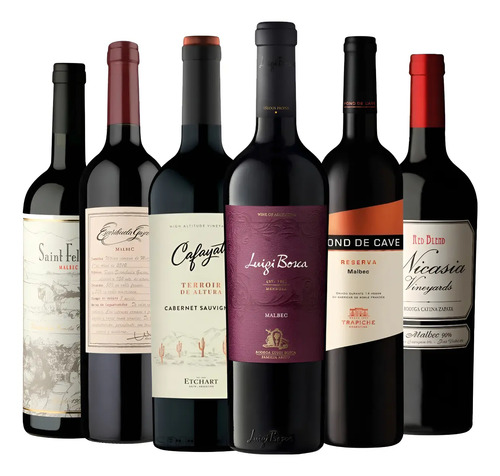 COMBO X6 VINO NICASIA + ESCORIHUELA + LUIGI BOSCA + FELICIEN