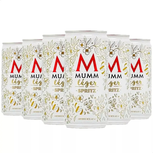 PACK X6 CHAMPAGNE MUMM LEGER SPRITZ LATA 269ML - PERNOD