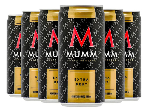 CHAMPAGNE MUMM CUVEE EXTRA BRUT LATA 269ML BOX X6