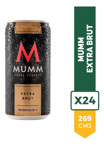 CHAMPAGNE MUMM CUVEE EXTRA BRUT LATA 269ML BOX X24