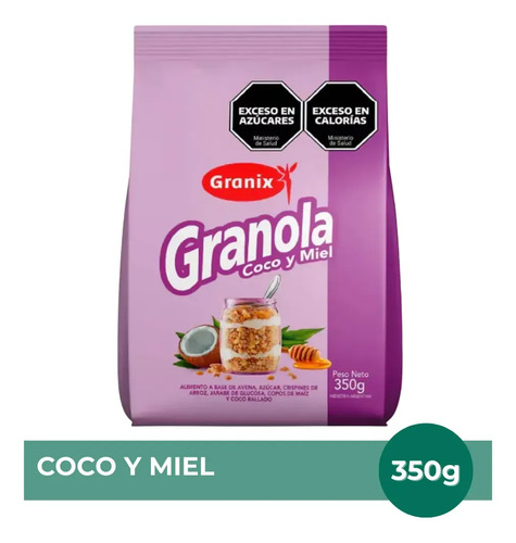 PACK X3 GRANOLA GRANIX CROCANTE CEREALES COCO Y MIEL 300G