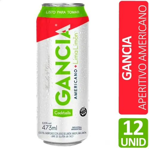 PACK X12 APERITIVO GANCIA LISTO PARA TOMAR LATA 473ML
