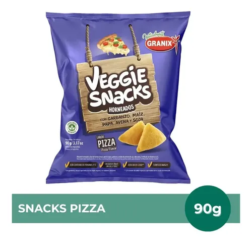 PACK X6 VEGGIE SNACKS PIZZA 90G - GRANIX