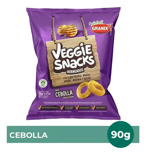 PACK X6 VEGGIE SNACKS CEBOLLA 90G - GRANIX
