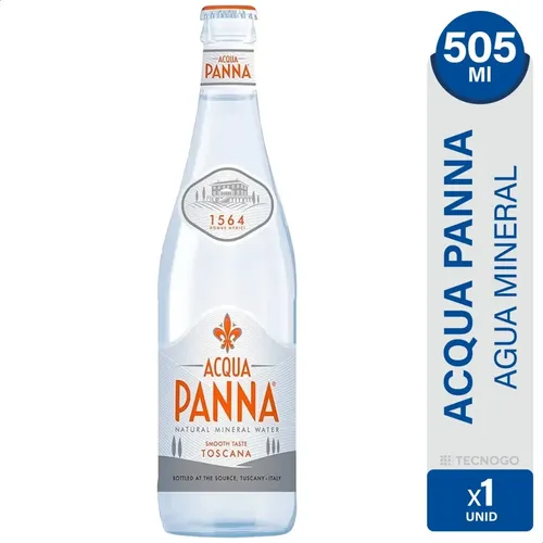 AGUA MINERAL ACQUA PANNA BOTELLA DE VIDRIO 505ML