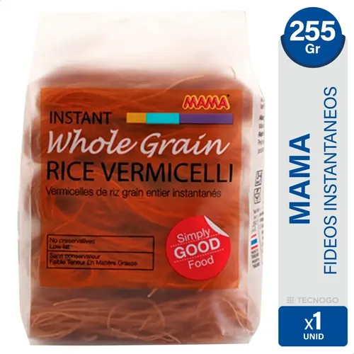 FIDEOS MAMA WHOLE GRANO INTEGRAL VERMICELLI 255G