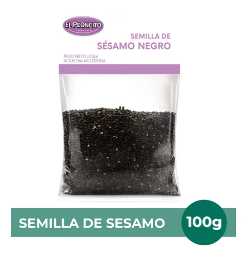 SEMILLAS DE SESAMO NEGRO EL PEONCITO 100G BOX X6