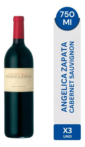 PACK X3 VINO ANGELICA ZAPATA  ALTA CABERNET SAUVIGNON 750ML