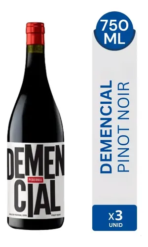 PACK X3 VINO DEMENCIAL PINOT NOIR 750ML