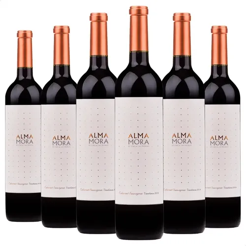 PACK X6 VINO ALMA MORA CABERNET SAUVIGNON 750ML