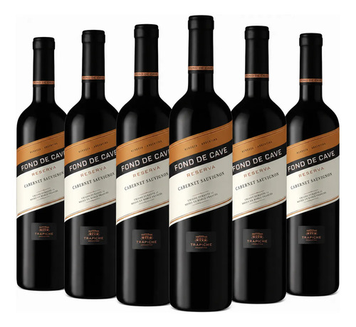 PACK X6 VINO FOND DE CAVE RESERVA  CABERNET SAUVIGNON 750ML