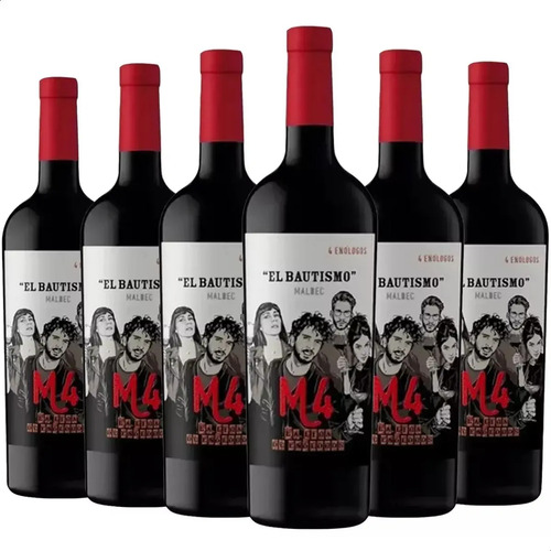 PACK X6 VINO EL BAUTISMO MALBEC 750ML