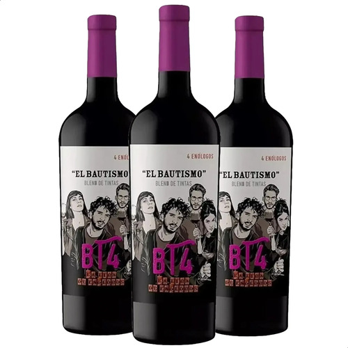 PACK X3 VINO EL BAUTISMO BLEND TINTAS 750ML
