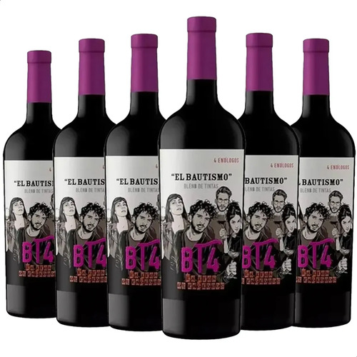 PACK X6 VINO EL BAUTISMO BLEND TINTAS 750ML