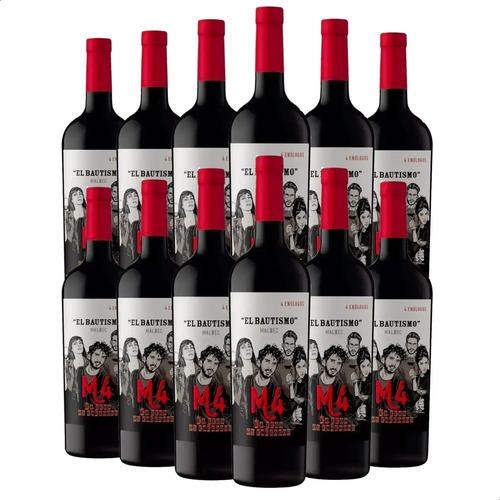 PACK X12 VINO EL BAUTISMO MALBEC 750ML