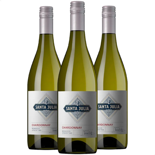 PACK X3 VINO SANTA JULIA CHARDONNAY 750ML