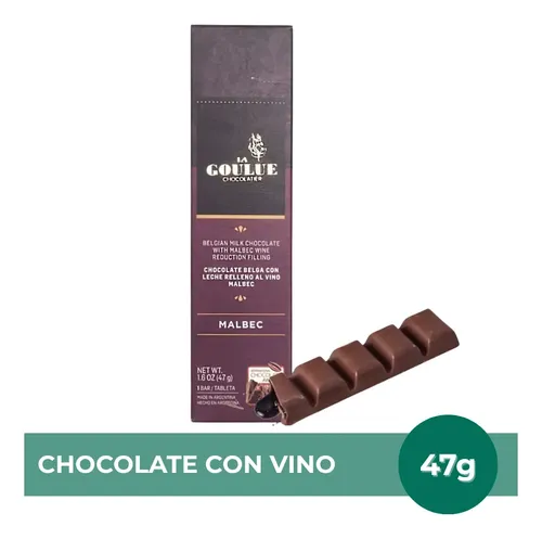 CHOCOLATE LA GOULUE CON LECHE RELLENO CON MALBEC 47G