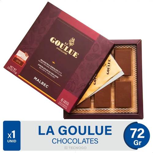 CHOCOLATE  LA GOULUE CON LECHE Y MALBEC 72G
