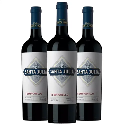 PACK X3 VINO SANTA JULIA TEMPRANILLO 750ML