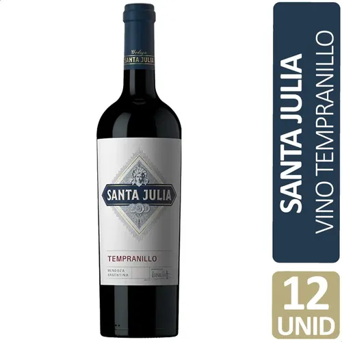 PACK X12 VINO SANTA JULIA TEMPRANILLO 750ML