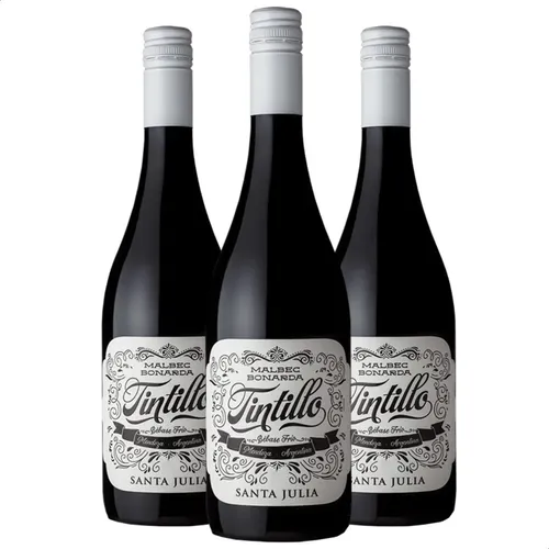 PACK X3 VINO SANTA JULIA TINTILLO 750ML