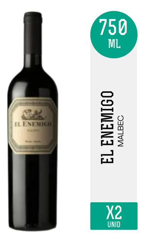 PACK X2 VINO EL ENEMIGO MALBEC 750ML