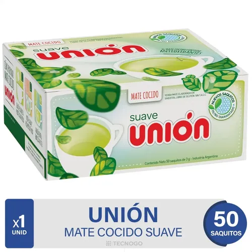 MATE COCIDO UNION SUAVE SAQUITOS 50 UNID