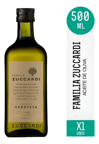 ACEITE DE OLIVA FAMILIA ZUCCARDI GENOVESA VIDRIO 500ML