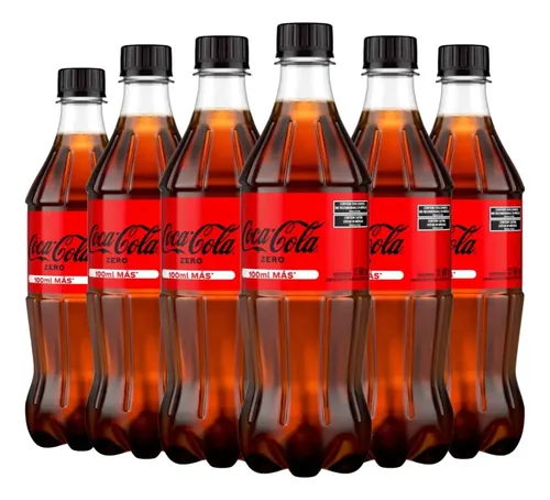 PACK X6 GASEOSA COCA COLA SIN AZUCARES PET 600ML