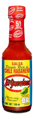 SALSA EL YUCATECO HABANERO ROJA 120ML