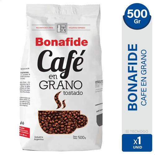 CAFE EN GRANOS BONAFIDE 500G
