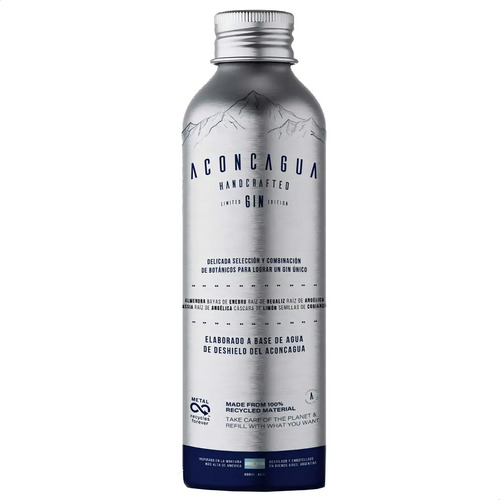 GIN ACONCAGUA BOTELLA ALUMINIO 500ML