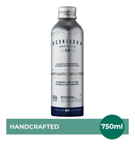 PACK X6 GIN ACONCAGUA BOTELLA ALUMINIO 500ML
