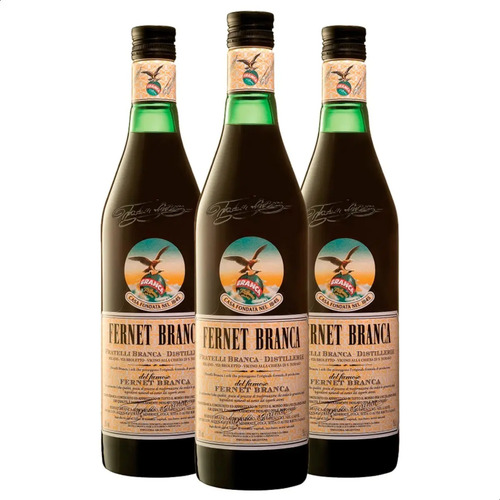PACK X3 APERITIVO FERNET BRANCA 750ML