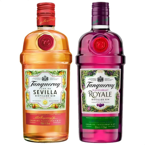 COMBO X2 GIN TANQUERAY FLOR DE SEVILLA + ROYALE 700ML