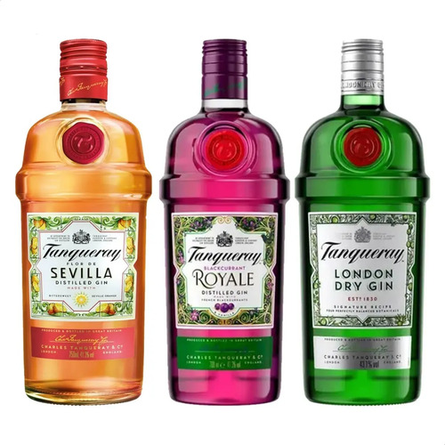 COMBOS X3 GIN TANQUERAY + FLOR DE SEVILLA + ROYALE