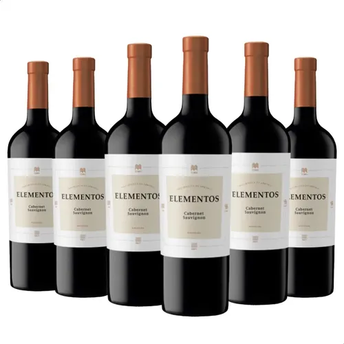 PACK X6 VINO ELEMENTOS CABERNET SAUVIGNON 750ML